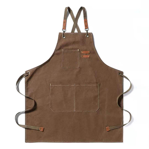 Vente en gros Tabliers de chef en toile <span class=keywords><strong>Tablier</strong></span> de barista durable <span class=keywords><strong>personnalisé</strong></span> <span class=keywords><strong>Tablier</strong></span> de cuisine en toile de <span class=keywords><strong>boulangerie</strong></span> avec poches pour salon de beauté Café - Product Image 1