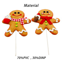 Décorations suspendues de Noël personnalisées en argile polymère PVC pain d'épice homme pendentif arbre de Noël décoration maison intérieur fête ornement