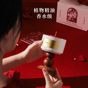 Camellia Scented <b>Candle</b> Gift <b>Set</b> Ceramic White Wedding Fragrance - Product Image 1