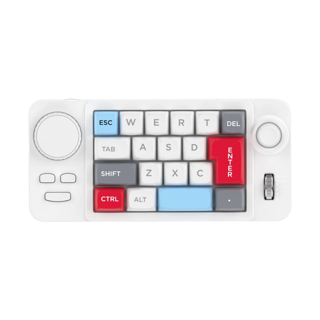 Program Wired Mechanical Gaming Number Mini Keyboard Volume Scroll Wheel Joystick Full Hot Swappable RGB Backlit USB 2.0