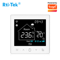 Thermostat intelligent Tuya WiFi 485 Modbus Wi-Fi avec écran tactile pour système d'unité de bobine de ventilateur 3A Smart Hvac 2 tuyaux