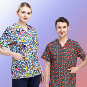 Camici Unisex Stampati Vivaci 2025 - Uniformi <span class=keywords><strong>in</strong></span> Tessuto Non Elastico Disponibili all'Ingrosso e <span class=keywords><strong>in</strong></span> Grandi Quantità, Popolari <span class=keywords><strong>in</strong></span> Australia - Product Image 2