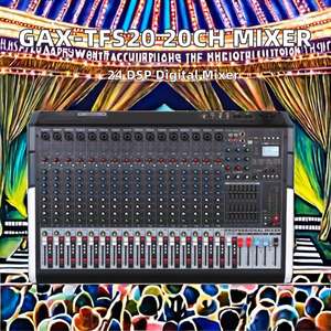 24 DSP BT Dual Ecualizador de 7 segmentos Mezclador de sonido digital Mezclador de audio <span class=keywords><strong>DJ</strong></span> Material metálico - Product Image 3