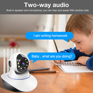 P2P หุ่นยนต์อัจฉริยะ CMOS 3MP สีเต็มรูปแบบกล้องรักษาความปลอดภัยในร่มไร้สายพร้อมที่เก็บการ์ดหน่วยความจำ - Product Image 4