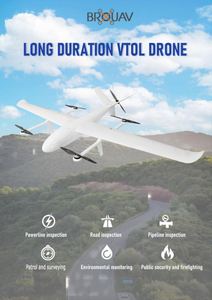 Drone Frame Long Range Geological Topography <b>Mapping</b> Survey Aircraft Frame Fixed Wing VTOL UAV Fixed Wing Vtol Drone Frame - Product Image 2