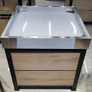 رف سوبر ماركت قوي يتحمل 100 كجم، رفوف معدنية مزدوجة الجوانب للخضروات، نظام عرض جوندولا خفيف الوزن - Product Image 2