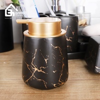 Cadeau en céramique Ensemble d'accessoires de salle de bain Cinq pièces Marbre Amérique Porcelaine noire Ensembles d'accessoires de salle de bain Liquidation pour la maison