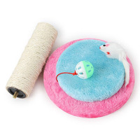 Factory Price Small Cat Scratcher Tree With Soft Plush Mouse Cat Climbing Tower Cat Puzzle Toys