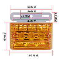 Nouvelles lumières latérales de camion rectangulaires à LED rouges modèle 6001 pour rénovation/mise à niveau