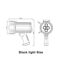 Lampe LED ultraviolette à fluorescence pour l'inspection de la peinture automobile, lampe UV 365 nm portative
