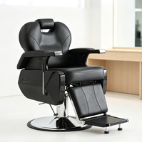 Nouvelle arrivée, chaise de coiffeur pivotante à dossier réglable de style vintage, chaise de barbier pour salon de coiffure, mobilier de salon