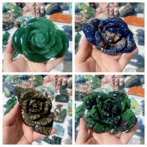 Grosir bahan campuran alami ukiran kristal ayam kristal kuda jantan kerajinan ukiran Quartz untuk dekorasi - Product Image 4