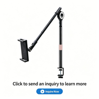 Support de téléphone et tablette réglable en hauteur de qualité supérieure, en alliage d'aluminium, stable, support de bureau en métal, vente directe usine OEM ODM