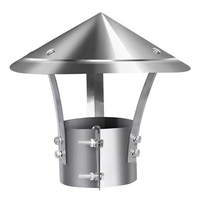 Bouchon de cheminée carré en acier inoxydable 304 toit terrasse tuyau d'échappement couvercle d'évent de fumée bouchon de cheminée étanche à la pluie et au vent
