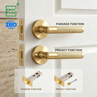 Poignée de porte moderne de luxe Doorplus, poignée de passage intérieure en laiton, poignée à levier chromée argentée, style antique, populaire