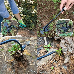 Outil de désherbage, outil de jardinage portable, désherbeur manuel forgé en acier au manganèse à 4 dents - Product Image 5