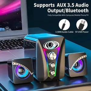 Altavoces para Computadora COOMAER A30, con Cable, Bluetooth 5.0, USB, Sonido HiFi, Bajos Potentes, para Escritorio, Laptop, PC, Juegos, Subwoofer - Product Image 6