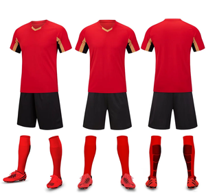 Camiseta de Entrenamiento de Fútbol Lisa al por Mayor, Nuevo Diseño, Logotipo Personalizado, Secado Rápido, Ligera, Antibacteriana, Uniforme de Fútbol Corto - Product Image 3