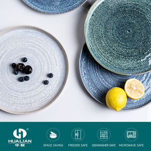 Assiette à dîner et déjeuner en céramique de luxe moderne avec cuillère à lapider Bol à fruits en <span class=keywords><strong>porcelaine</strong></span> personnalisé pour usage domestique - Product Image 3