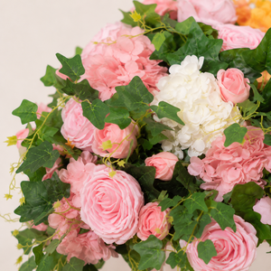 Sfera di Rose Artificiali in Seta <span class=keywords><strong>e</strong></span> Plastica LUYI Personalizzata di Alta Qualità, <span class=keywords><strong>Rosa</strong></span> <span class=keywords><strong>e</strong></span> Bianca, per Decorazioni Centrotavola per Matrimoni <span class=keywords><strong>e</strong></span> Feste - Product Image 4