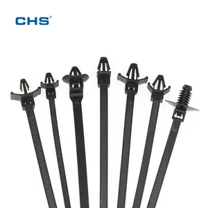 CHS 3.2*120mm Aircraft Nose Latch Type Nylon Cable Tie Push Mount Wings Self-Locking Nylon Cable Tie