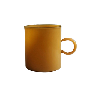 Mug à café pour le petit-déjeuner en verre sodocalcique coloré fait à la main, sans plomb, avec poignée, style <span class=keywords><strong>vintage</strong></span> classique, passe au lave-vaisselle et au <span class=keywords><strong>micro</strong></span>-ondes, pour le latte - Product Image 1
