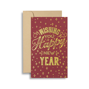 Wholesale Custom Printed New Year Christmas Gifts Greeting Thank You Note Card Folding with Envelope Paper Postcard Printing
