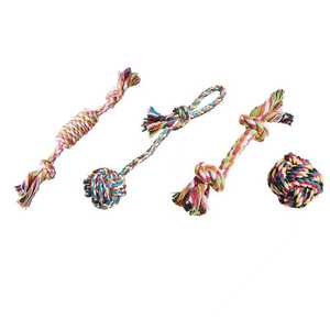 Corda di cotone Pet Eco-Friendly Personalizzato Interattivo Indistruttibile di Masticazione Del Cane Giocattolo - Product Image 3