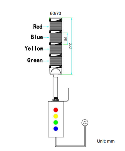 ONN-M4 Fabrikpreis Stations-Signalturm-Licht LED Andon-Turm-Licht 1-5 Ebenen RYGBW - Product Image 5