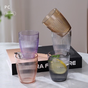 Prix usine gobelets en verre à eau pour boire tasse de jus tasses à whisky colorées gravées pour Restaurant hôtel - Product Image 5