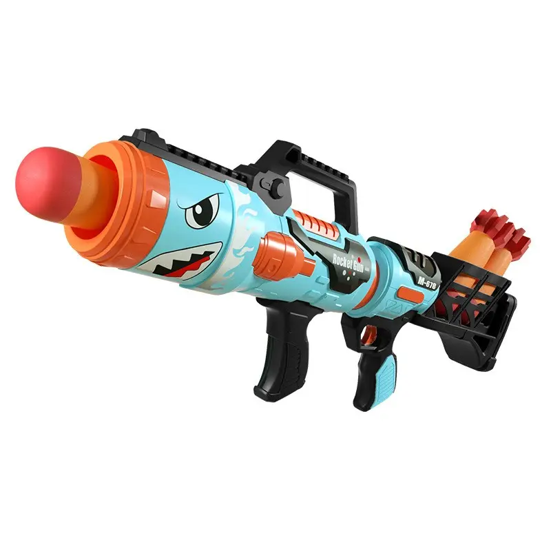 Sıcak satış varil başlatıcısı yangınlar köpük roketler RL Blaster köpekbalığı roket fırlatma oyuncaklar ile uyumlu 6 roketler içerir