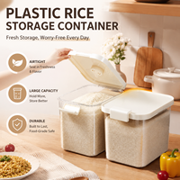 Delicate Large 20-Pound Plastic Rice Storage Container Home Use Nordic Style Sealed Insect-Proof Moisture-Proof Box
