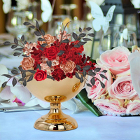Support de fleur en métal de luxe Vase Table d'événement en fer pièce maîtresse pour intérieur ou extérieur, anniversaire, décoration de la maison