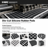 Coussinets de protection en caoutchouc de silicone découpés sur mesure avec adhésif, pour meubles, verre et équipements, fabriqués par HWK Factory