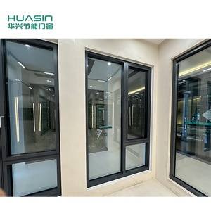 Fenêtres en aluminium avec écran intégré, étanchéité à l'air personnalisée, norme canadienne 2025, niveau 8, personnalisées par Huasin, en vente - Product Image 3