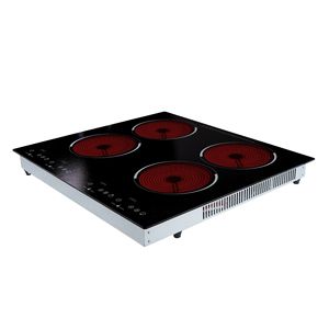 Table de cuisson vitrocéramique encastrable quatre brûleurs Fuge Modè<span class=keywords><strong>le</strong></span> C41 Haute puissance 2001-3000W Panneau microcristallin noir Transfrontalier - Product Image 1