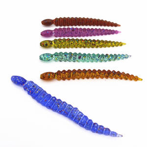 Señuelos de gusano de sanguijuela para pesca de roca suave, 3 pulgadas, Lucio de lubina, aparejos de pesca, cebos de trucha, gusano - Product Image 6