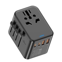 Adaptateur secteur multi-prises LEISHEN CE UKCA GaN 35W EU/US/AU/UK 10A Adaptateur de voyage universel mondial avec 3 ports Type-C