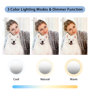 Du Lịch Di Động <span class=keywords><strong>LED</strong></span> Thắp Sáng Máy Tính Để Bàn Trang Điểm Gương Biểu Tượng Tùy Chỉnh Mini Vòng Ánh Sáng Cho Điện Thoại Túi Nhỏ Gọn Với Magnifying Tính Năng - Product Image 2