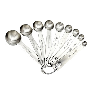 Ensemble de cuillères à mesurer compactes en acier inoxydable antirouille, empilables, pour la cuisine, la pâtisserie, le thé, le café, le lait - Product Image 1