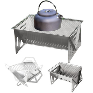 Parrilla de barbacoa de acero inoxidable, parrilla de barbacoa para exteriores, parrilla de barbacoa plegable, estufa portátil para exteriores, calentador - Product Image 1