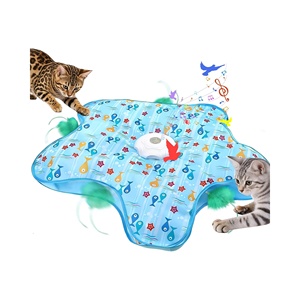 Jeu 2-en-1 Cache-Cache pour Chat : Jouet de Chasse avec Plumes Mobiles Dissimulées dans un Sac pour l'Exercice et la Chasse du Chat - Product Image 1