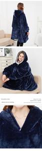 <span class=keywords><strong>Couverture</strong></span> à capuche Sherpa adulte confortable et portable à carreaux Sweat-shirt à capuche <span class=keywords><strong>Couverture</strong></span> <span class=keywords><strong>polaire</strong></span> <span class=keywords><strong>avec</strong></span> <span class=keywords><strong>manches</strong></span> - Product Image 4