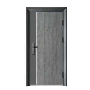 2024 नया आधुनिक डिजाइन मुख्य प्रवेश द्वार स्टील दरवाजा चोरी-रोधी सुरक्षा द्वार