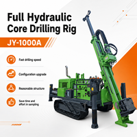Foreuse de puits profonds de 1000 m à moteur diesel, entièrement hydraulique, pour l'exploitation minière de roches, vitesse de forage rapide, portable pour la construction