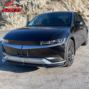 Pour Hyundai Ioniq 5 2022-2024, style IKON, lèvre de pare-chocs avant en fibre de carbone, PP, 3 pièces, kit carrosserie de haute qualité - Product Image 3