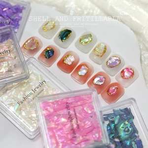 Aurora Iridescent <b>Abalone</b> <b>Shell</b> Nail Flakes Thin Pearl Mica Pieces 3D Broken <b>Shell</b> Nail Art Decoration - Product Image 4