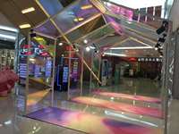 HOHOFILM Shop Dekorationsfolie Regenbogeneffekt 1,38x30m Dichroitische Fensterdekorationsfolie Dichroitische Fensterglasfolie Selbstklebend