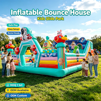 Château gonflable avec toboggan et trampoline pour enfants, PVC, intérieur/extérieur, vente en gros