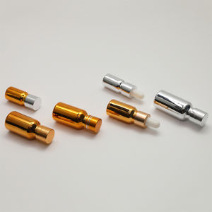 Flacon compte-gouttes en verre pour huile essentielle et sérum, plaqué or et argent, avec bouchon panier, 5ml, 10ml, 15ml, 30ml, 50ml, 60ml, 100ml - Product Image 3